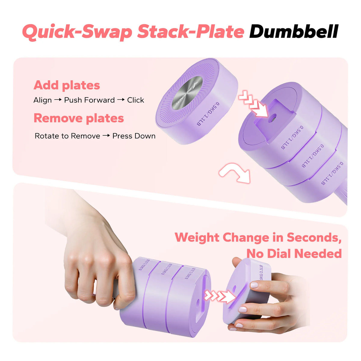 MERACH Quick-Switch Dumbbell Set