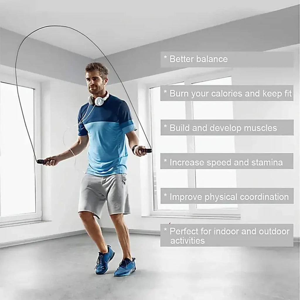 Adjustable Steel-Wire Speed Jump Rope