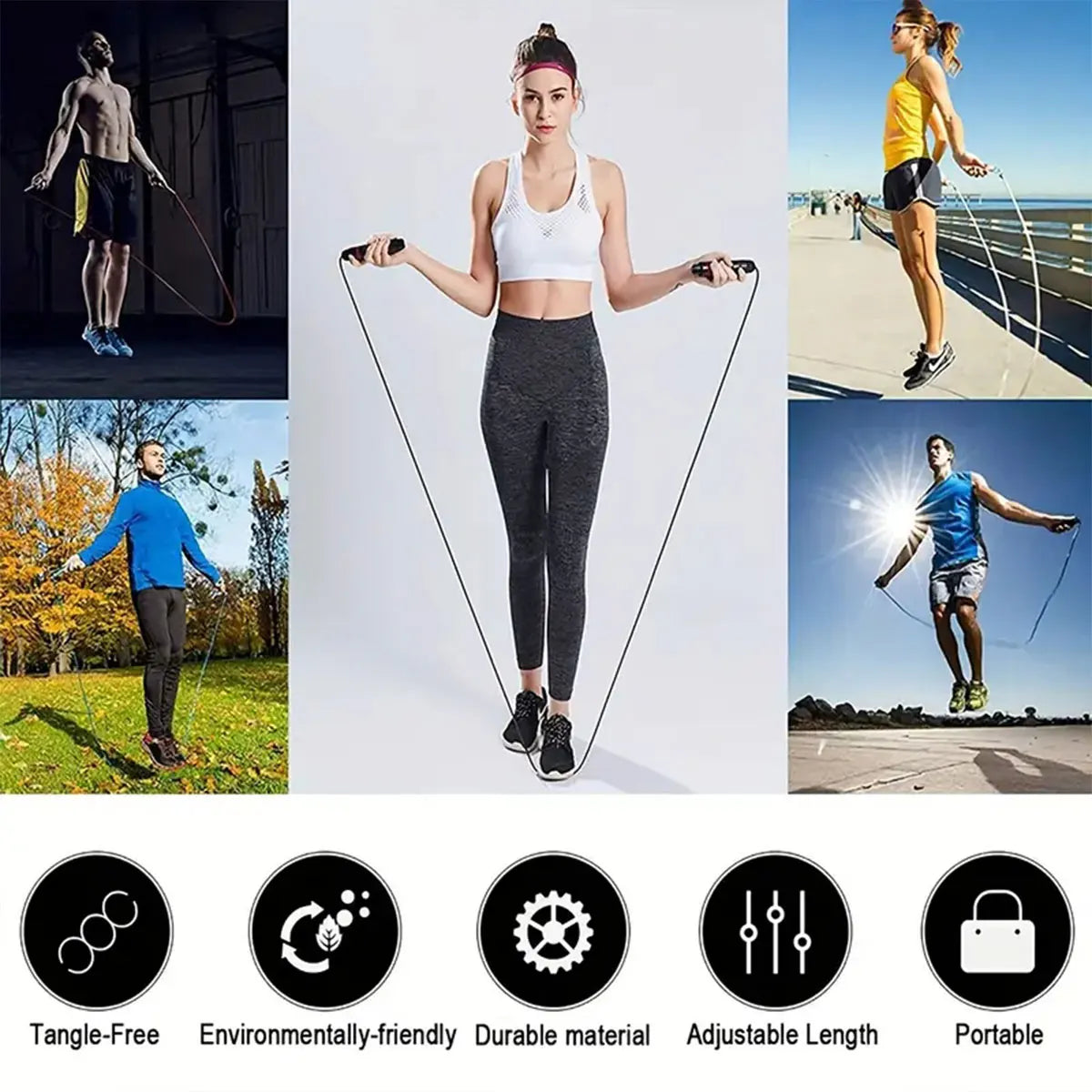 Adjustable Steel-Wire Speed Jump Rope