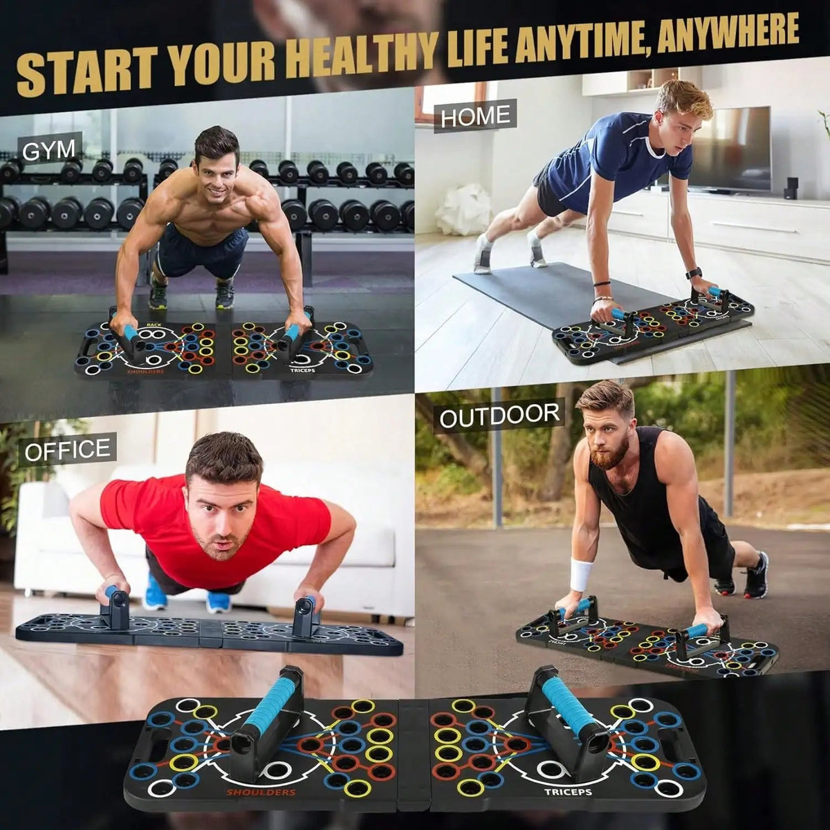 Foundation Foldable Push-Up Board
