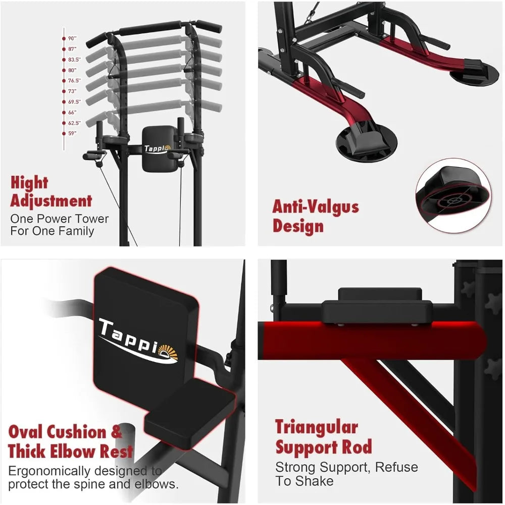 Stronghold Adjustable Pull-Up & Dip Power Tower