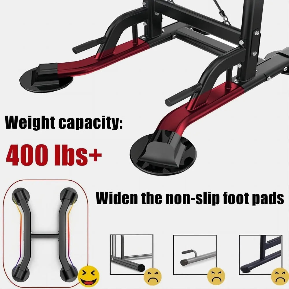 Stronghold Adjustable Pull-Up & Dip Power Tower