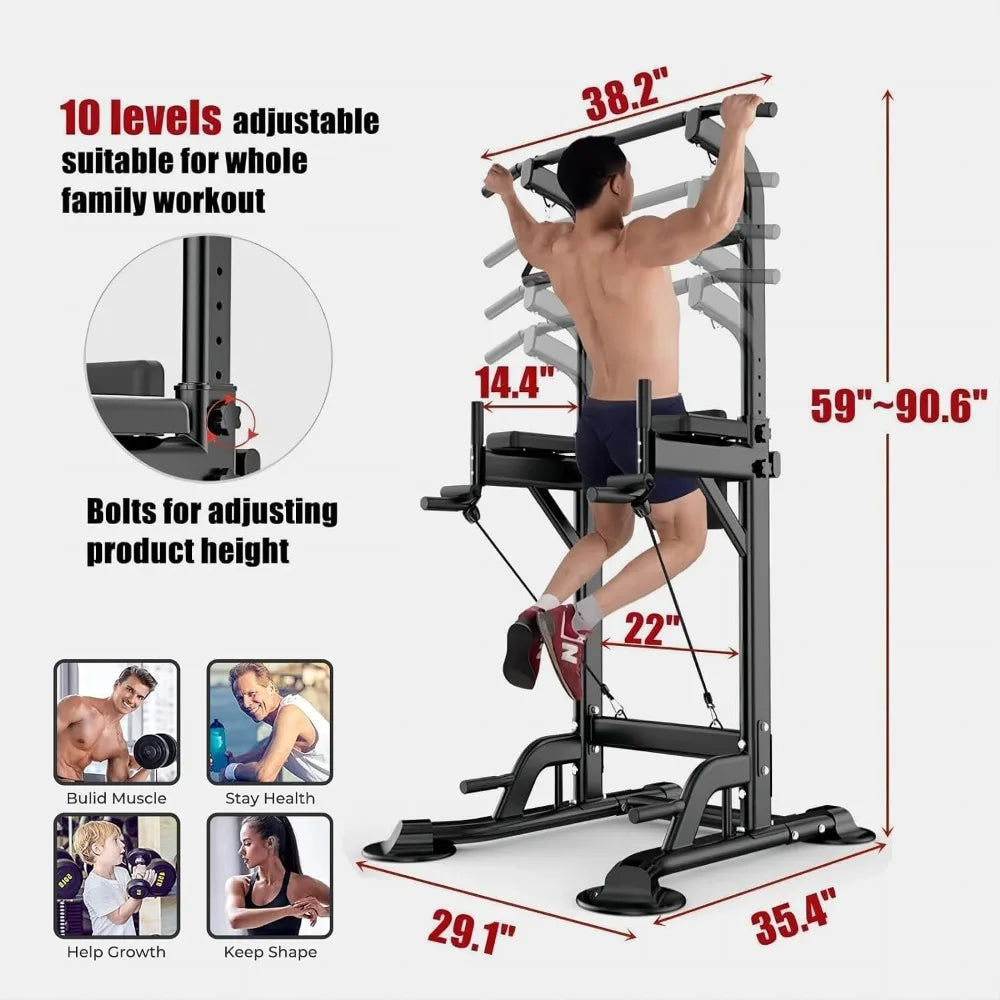 Stronghold Adjustable Pull-Up & Dip Power Tower