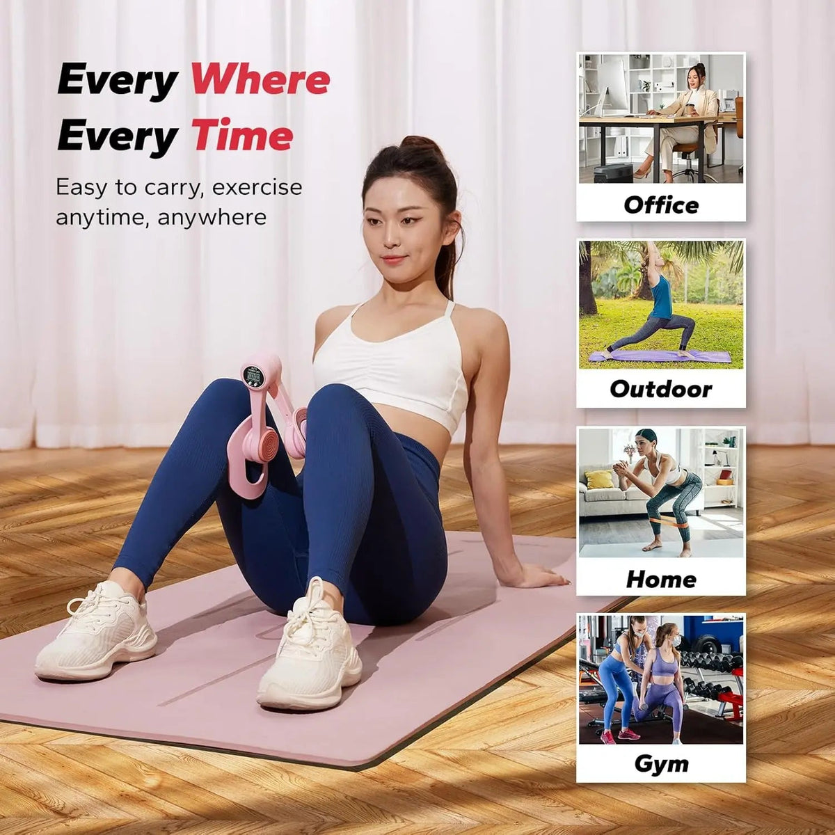 MERACH Thigh Trainer with Rep Counter